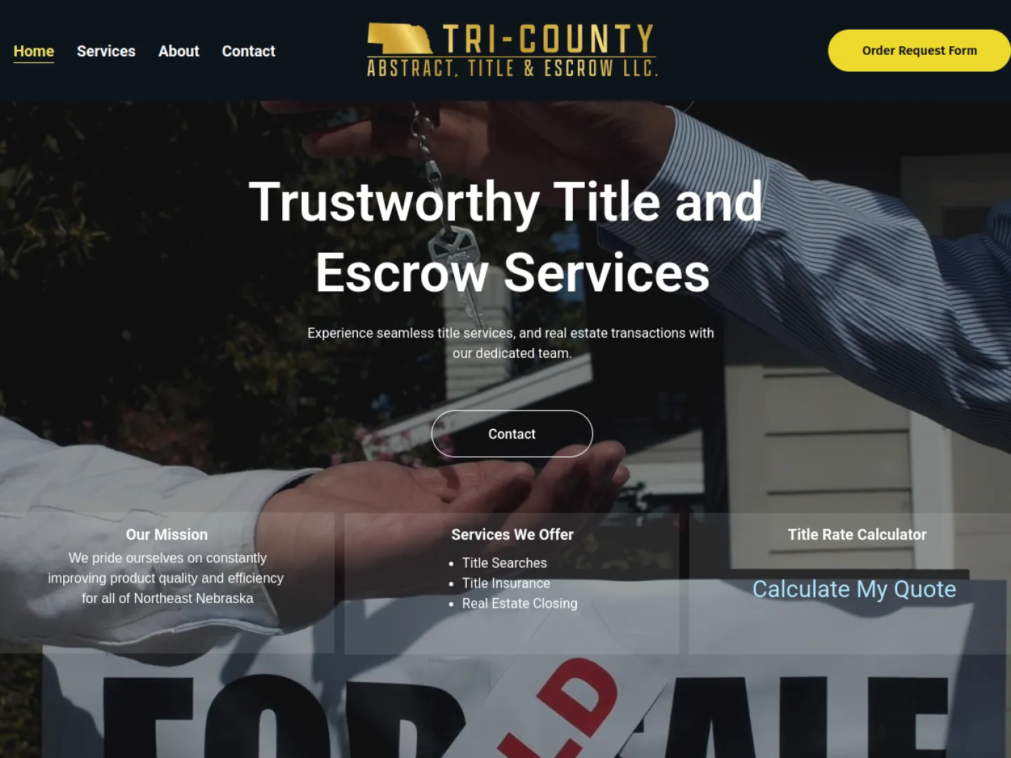 Tri County Abstract & Escrow website screenshot